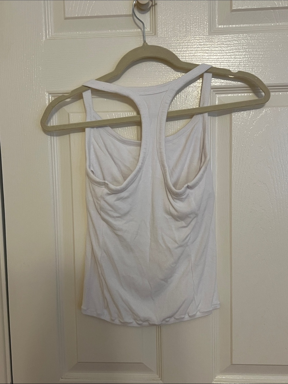 Oner Active White Ribbed Tank Top with Racerback - Picture 2 of 2